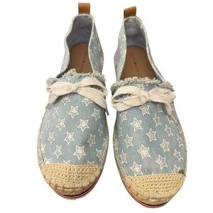 Tommy Hilfiger Star Denim Espadrille Sneakers Women’s Size 9.5 Patriotic Style